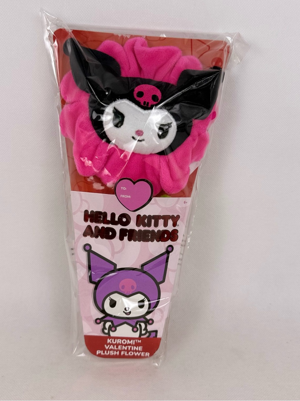 Sanrio Kuromi Valentine Plush Flower 11” Bendable Stem Jazwares 2025 New